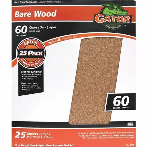 Ali Indistries Inc Ali Indistries Inc 4229 60G Garnet Sandpaper 9x11 25 sheets — product photo