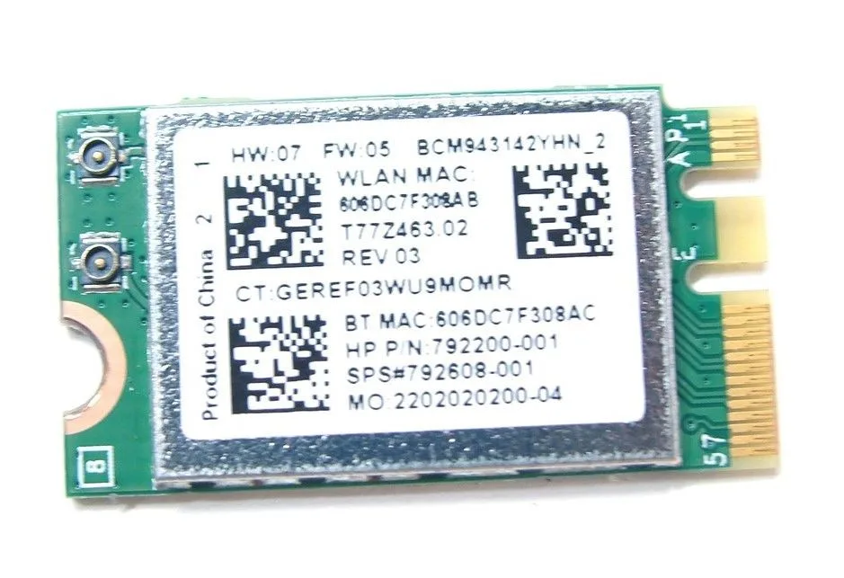 HP HP BCM943142YHN_2 M.2 Wi-Fi adapter 792200-001 — product photo