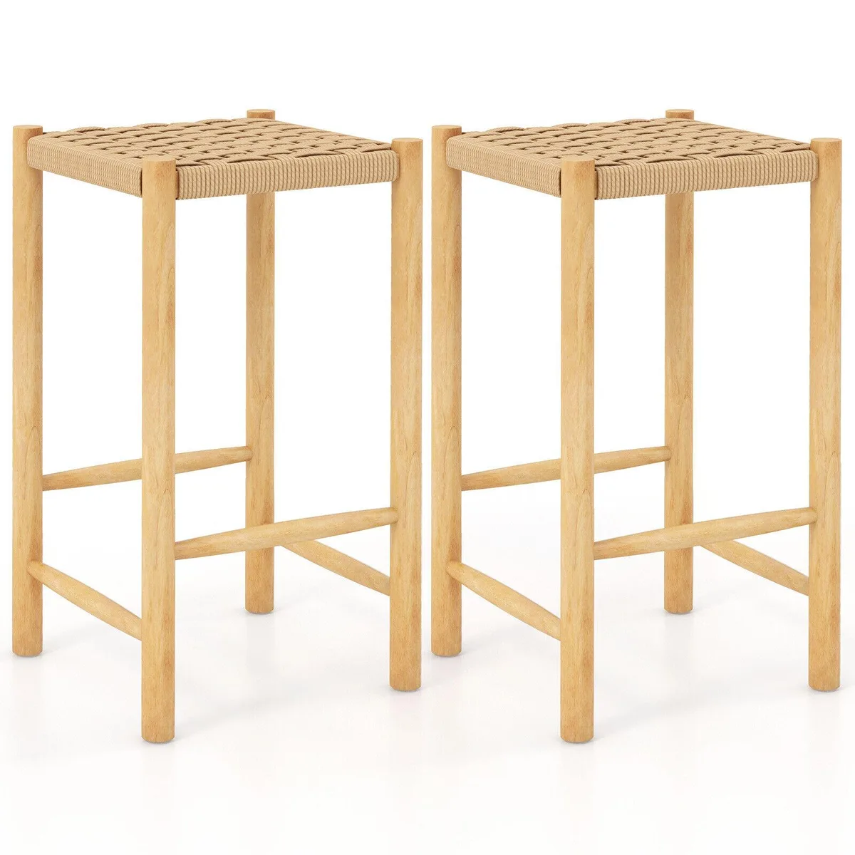 SlickBlue SlickBlue 26 Inch Barstool Set of 2 Natural — product photo