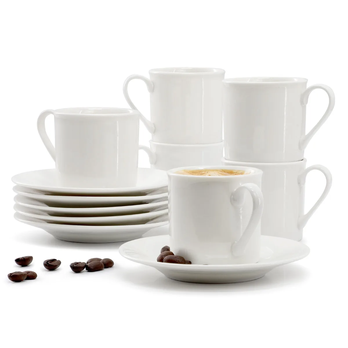 Elama Elama 510122093M 12 Piece 2.5 Ounce Porcelain Espresso Drinkware Set — product photo