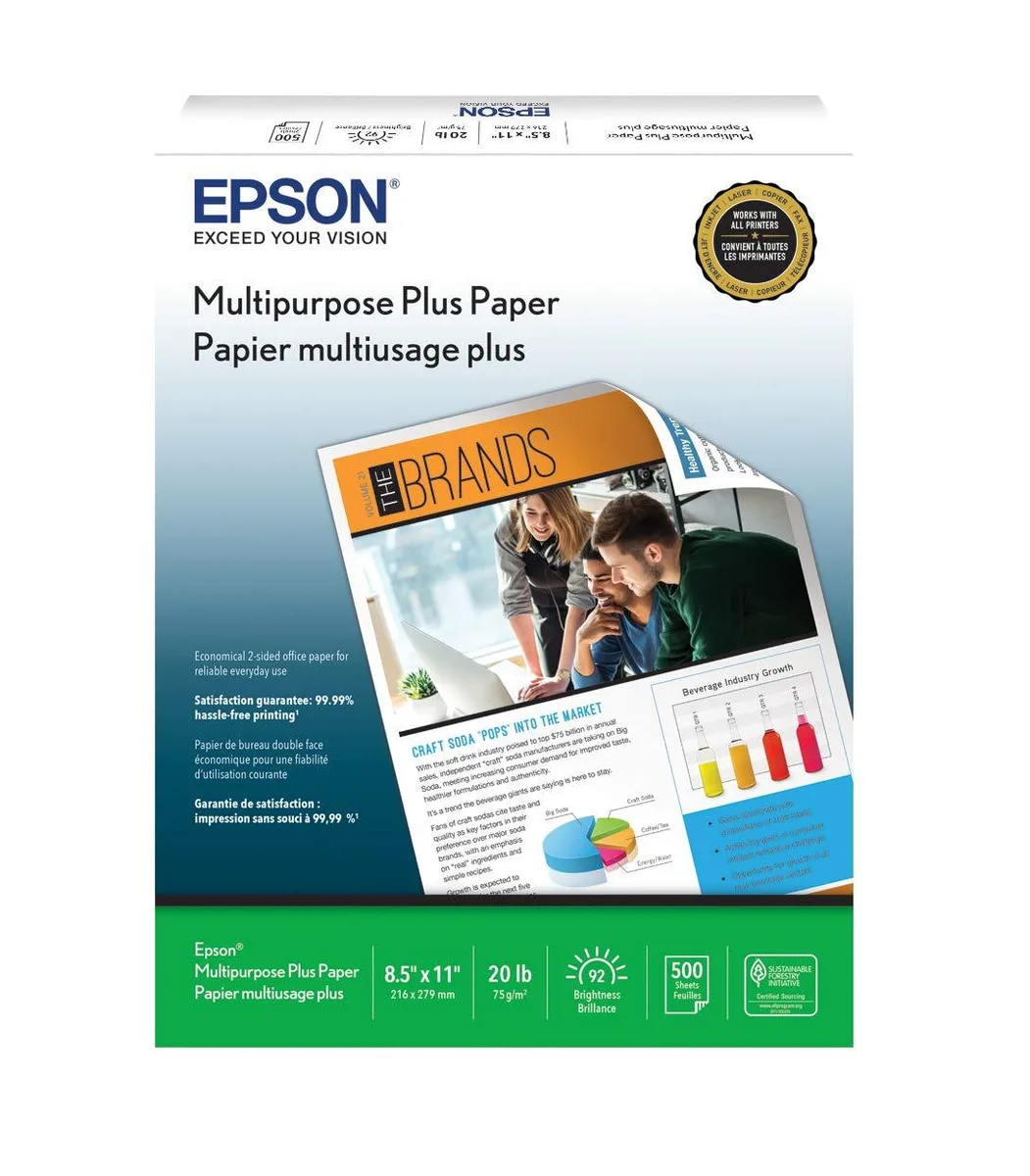  Epson S450217-4 Paper 8.5 x 11 inch 500 Sheets 28 lbs — product photo