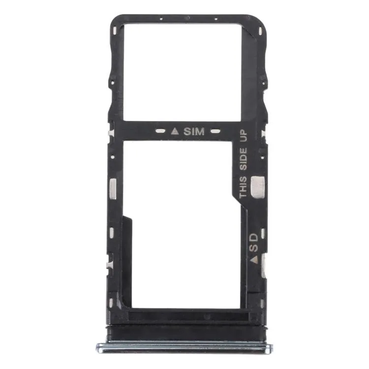 Silver SIM and micro SD card tray for TCL 10L 10 Lite T770H T770B
