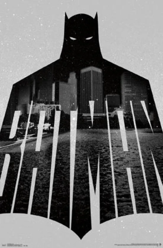 Batman text poster print on paper 22 by 34 inches