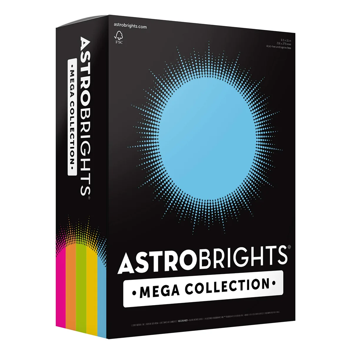  Astrobrights 91684 paper craft 625 sheets 24 lb 8.5x11 5-color — product photo
