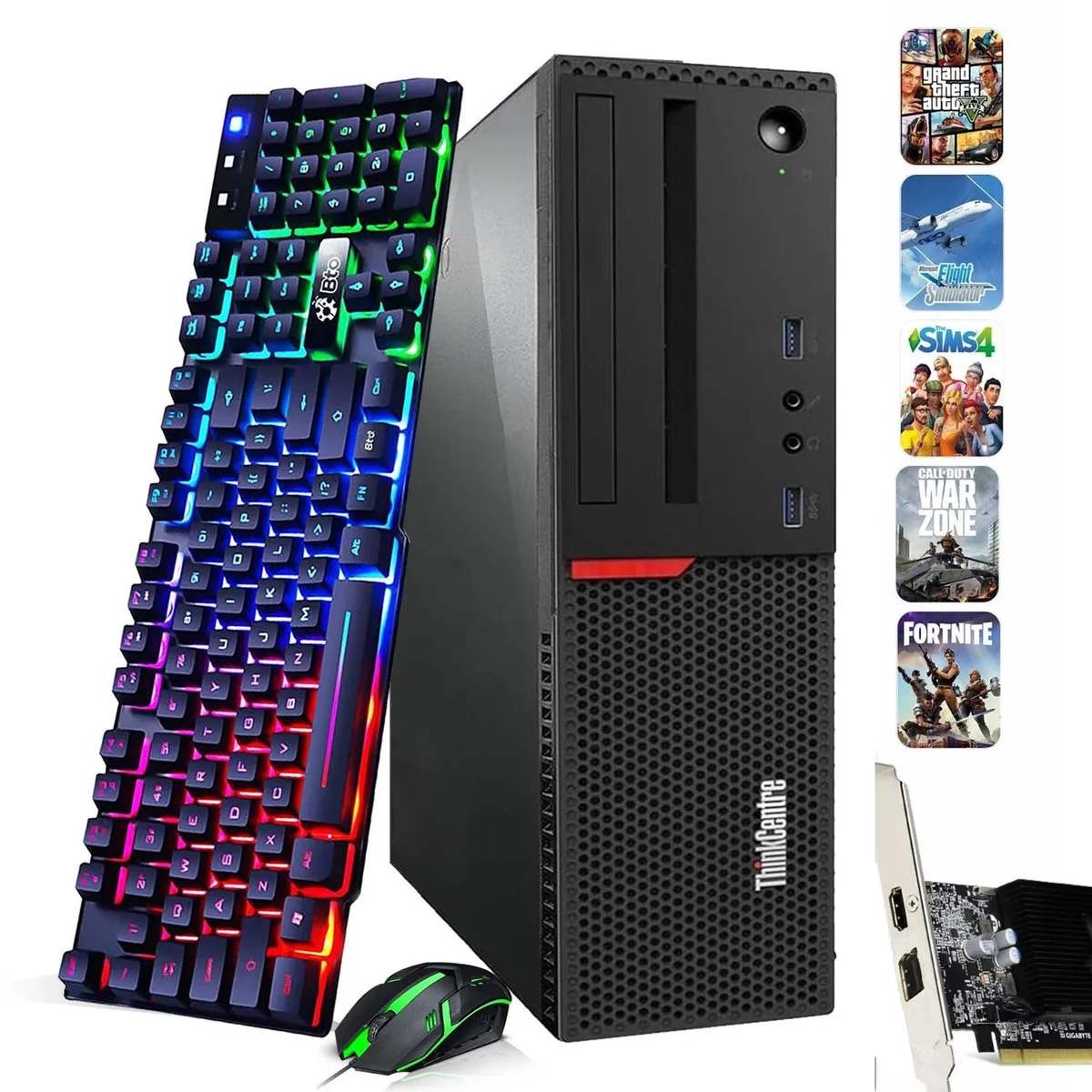 Lenovo Lenovo ThinkCentre SFF i5-6500 16GB 256GB GT1030 business desktop — product photo