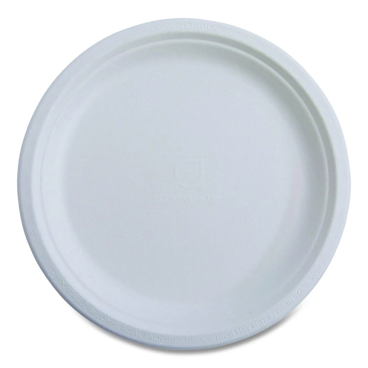 Eco-Products Eco-Products Vanguard Sugarcane Plate 6" White 1000/Carton — product photo