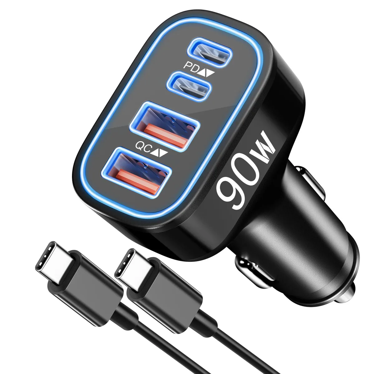 No Sew No Sew 90W 4-Port USB C Car Charger — product photo
