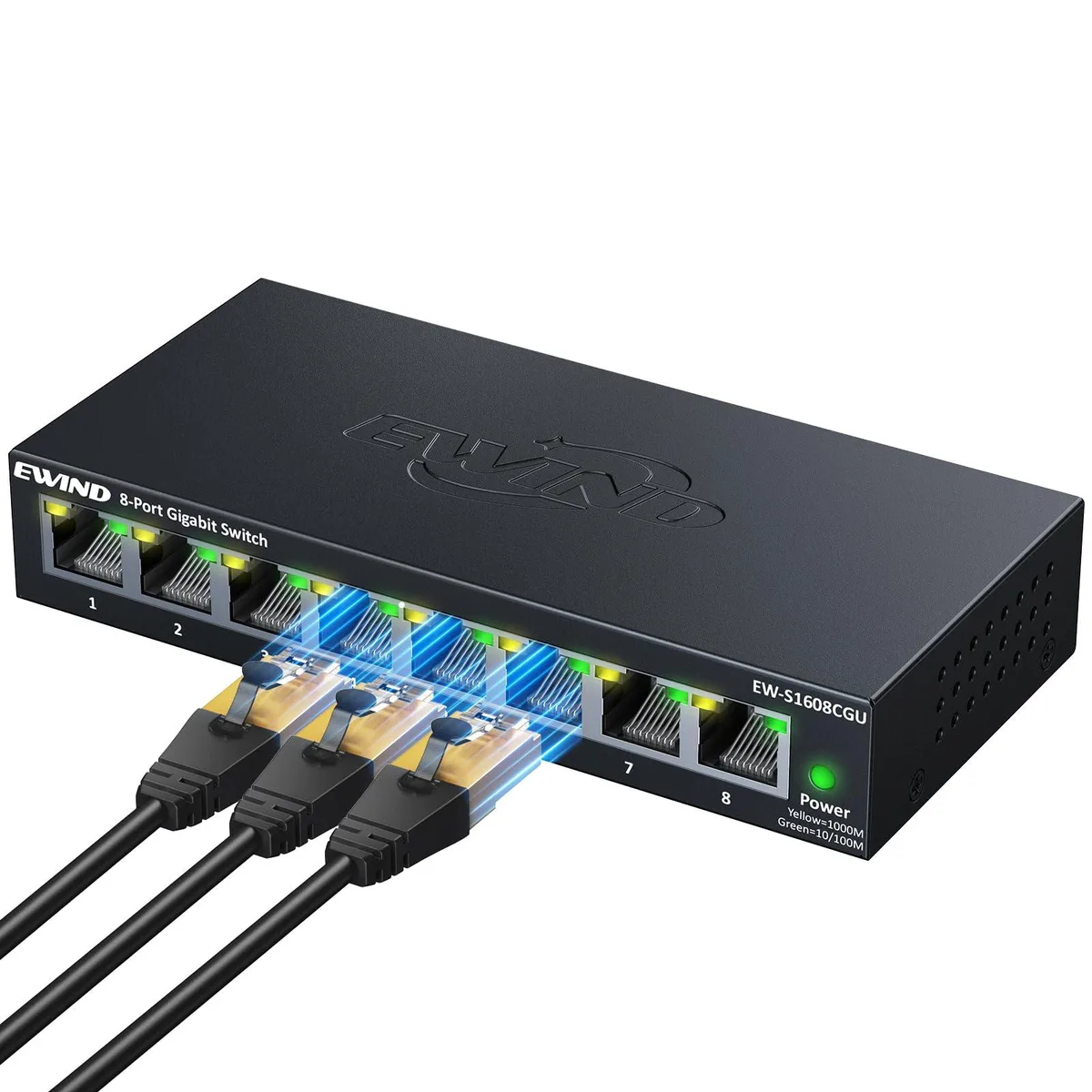  EWIND ProSafe 8-Port Gigabit Unmanaged Switch EWIND-S1608CGU — product photo