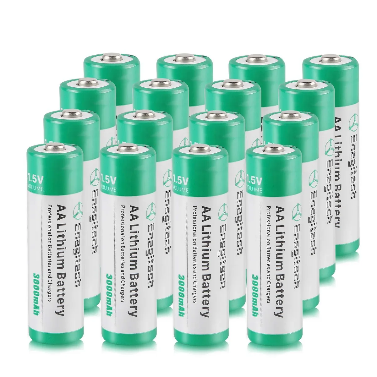  Enegitech AA 3000mAh 1.5V Lithium Battery 16 Pack — product photo