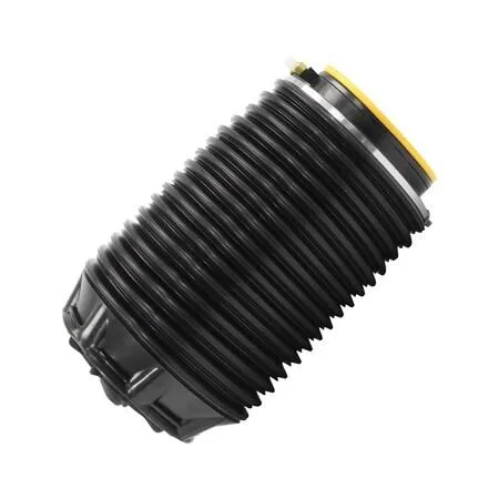 Black rubber rear left air spring with metal fittings, part 15-538001