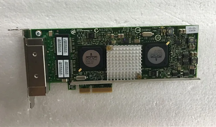 IBM IBM X3850 49Y7949 BCM5709C Quad Port Gigabit Adapter low profile bracket — product photo