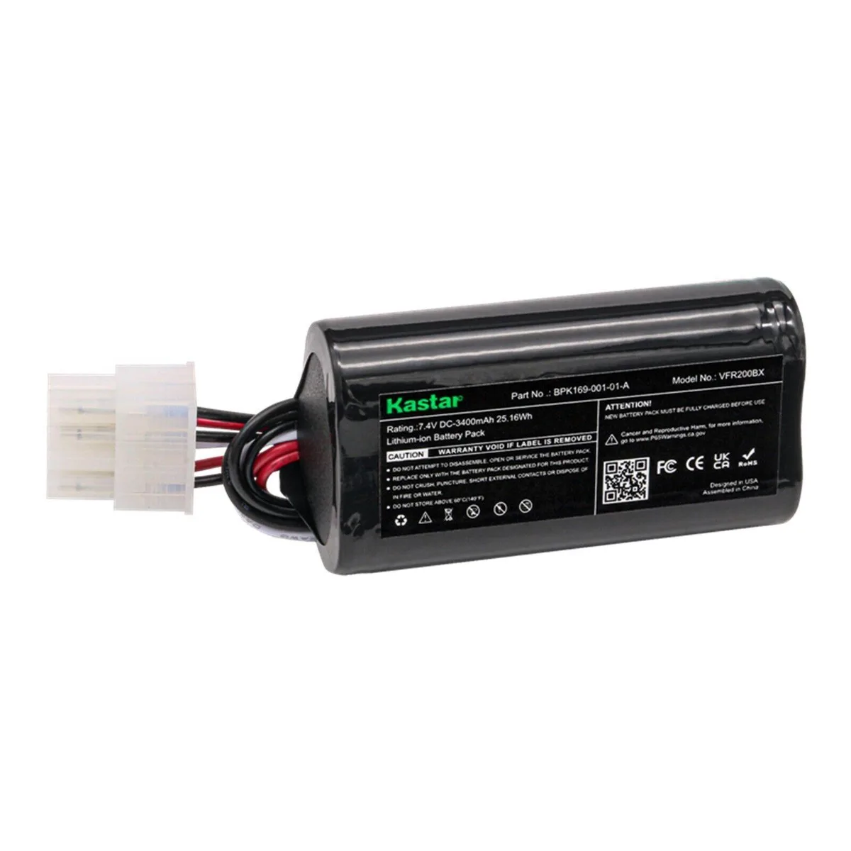 Kastar Kastar VFR200BX 7.4V 3400mAh camera battery — product photo