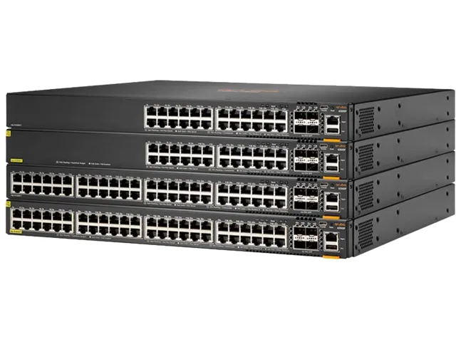 HPE HPE Aruba CX 6300F 48-port 1GbE Class 4 PoE 4-port SFP56 network switch JL665A#ABA — product photo