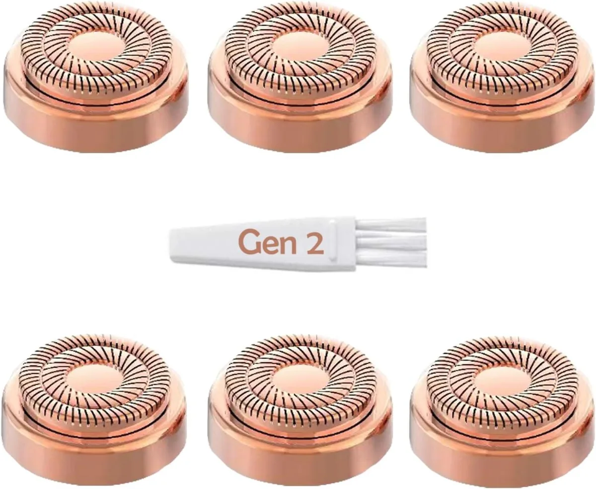 TAURKENAM TAURKENAM Replacement Heads for Finishing Touch Flawless Gen 2 Facial Hair Remover 6 Count trimmers for men — product photo