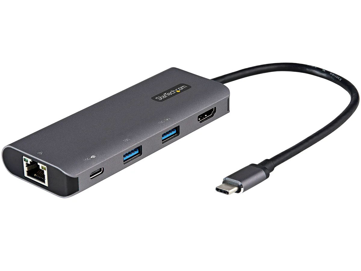 STARTECH STARTECH DKT31CHPDL 10Gbps USB-C docking station 4K 30Hz HDMI 100W PD 10" cable — product photo