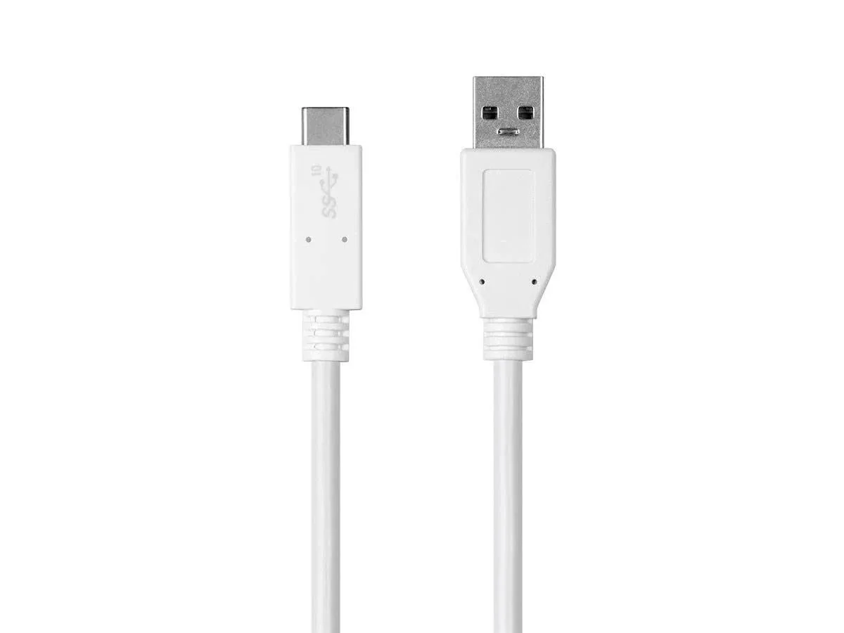 Monoprice Inc. Monoprice Inc. 127934 USB 3.1 Gen 2 Type-C to Type-A Cable 1 m White — product photo