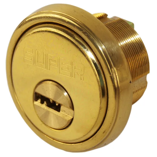 MAXTECH MAXTECH SLMCYL3 1 inch Mortise Cylinder Door Lock Polished Brass 006 Keyway — product photo