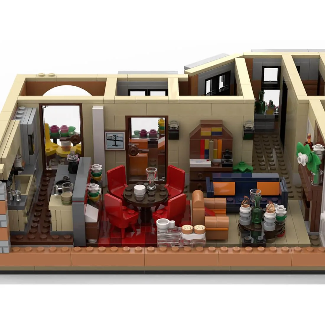 ZITIANYOUBUILD ZITIANYOUBUILD Custom MOC-93393 Sitcomplex Apartment Street Scene 1157 Parts Educational Building Set — product photo