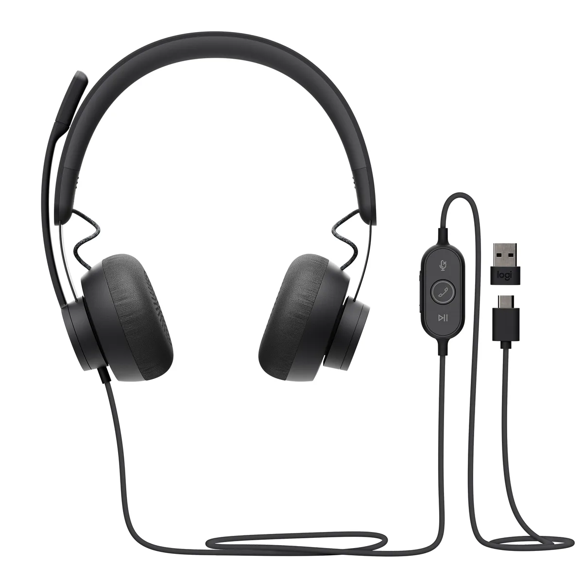 Logitech Logitech Zone 750 Wired Headset 981-001103 USB-C USB-A 40mm — product photo