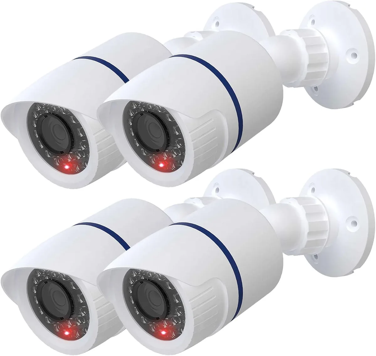 PISKEKAT PISKEKAT Dummy Security Camera 4 Pack White — product photo