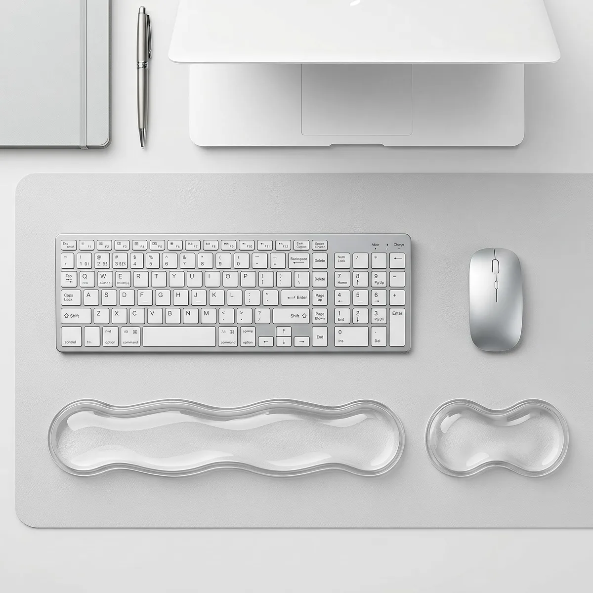  ZYooooooY ZY00SBJPD Gel Wrist Rest Set Transparent 14.17 x 3.15 x 0.1 in — product photo
