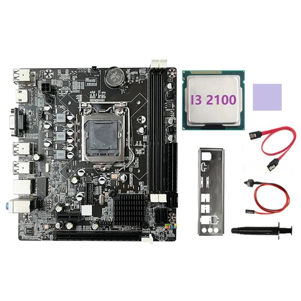 YINGHUA YINGHUA B75 server motherboard with i3-2100 CPU, 16 GB DDR3, LGA1155 — product photo