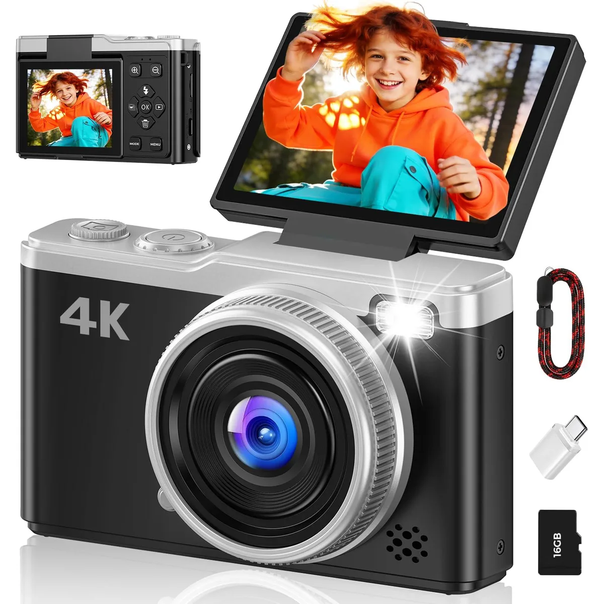 Polaroid PIXPRO D72 64MP 2.4" 180° Flip Screen Compact Camera — product photo
