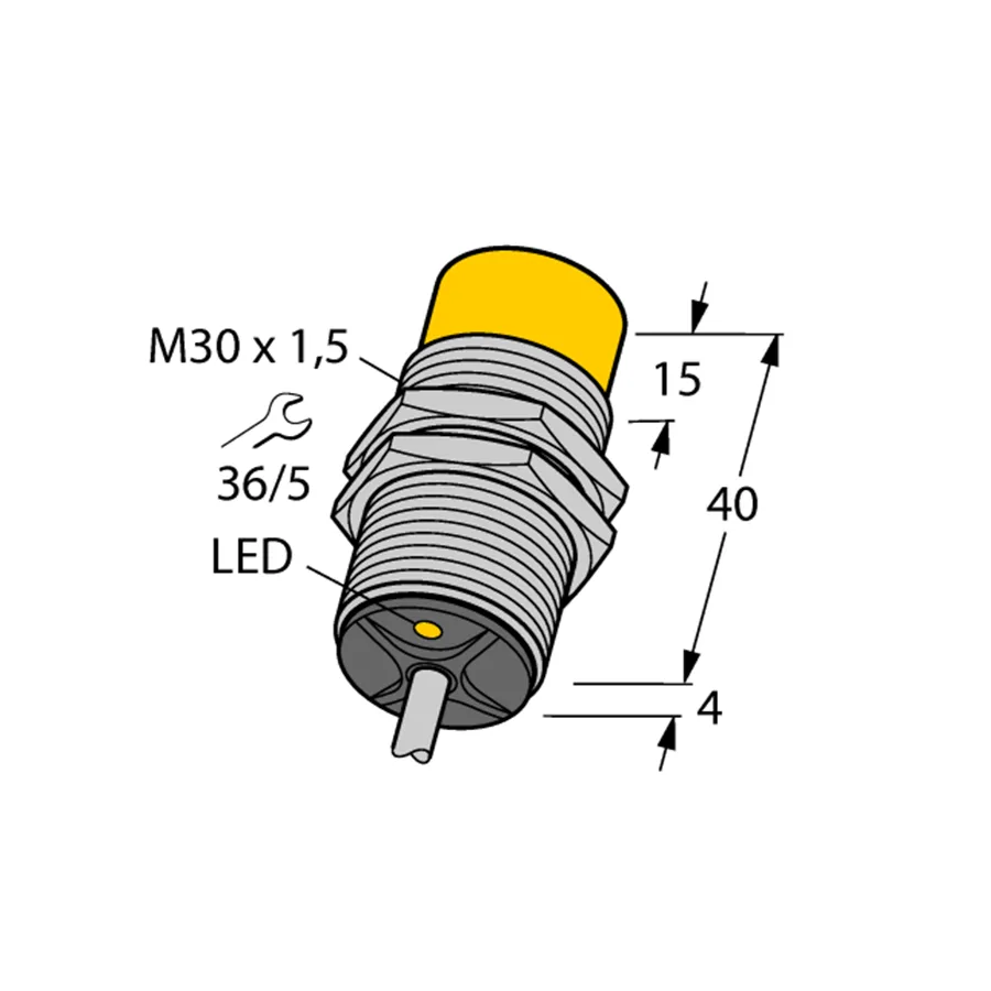 Turck Turck NI15-G30-AZ3X 4345101 inductive sensor M30×1.5 15mm 10-300VDC 20-250VAC — product photo