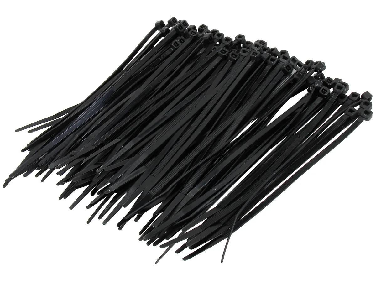 Cables To Go Cables To Go 43037 cable management 100pk 6in black 40 lbs tensile — product photo