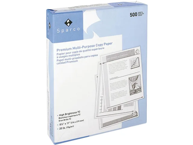 Sparco Products Sparco 06120PL Copy Paper 20 lb Letter 92% Brightness — product photo
