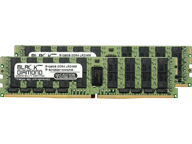 Black Diamond Memory Black Diamond Memory BD128GX22133MQR96 256GB (2 x 128GB) DDR4 2133 ECC Registered server RAM — product photo