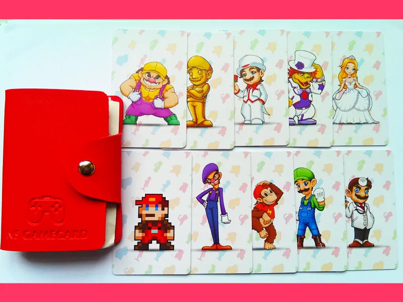 Corn Electronics Corn Electronics Super Mario Odyssey Amiibo NFC Tag Cards 10PCS Set with Leather Case — product photo
