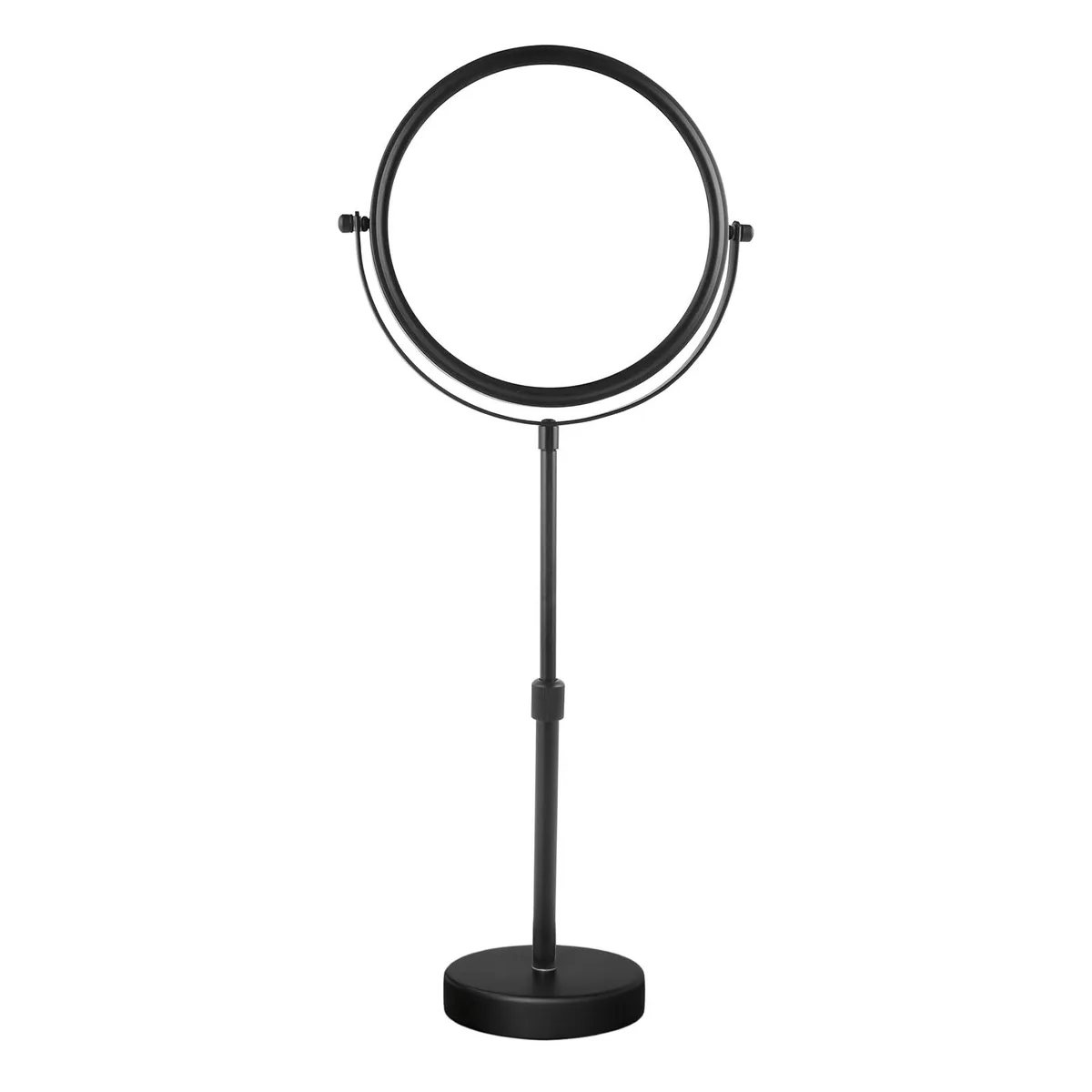  Nicesail 8" Double-Sided Tabletop Mirror 5x/1x Adjustable 15-18.93" Matte Black — product photo