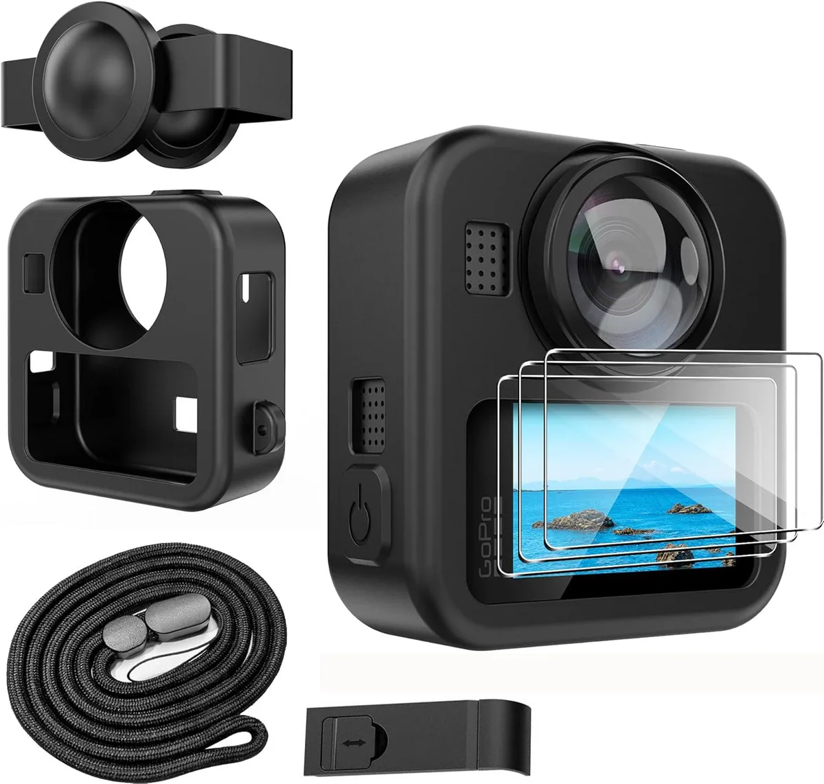 BONAEVER BONAEVER Silicone Cage for GoPro Max 2 2025 Black — product photo