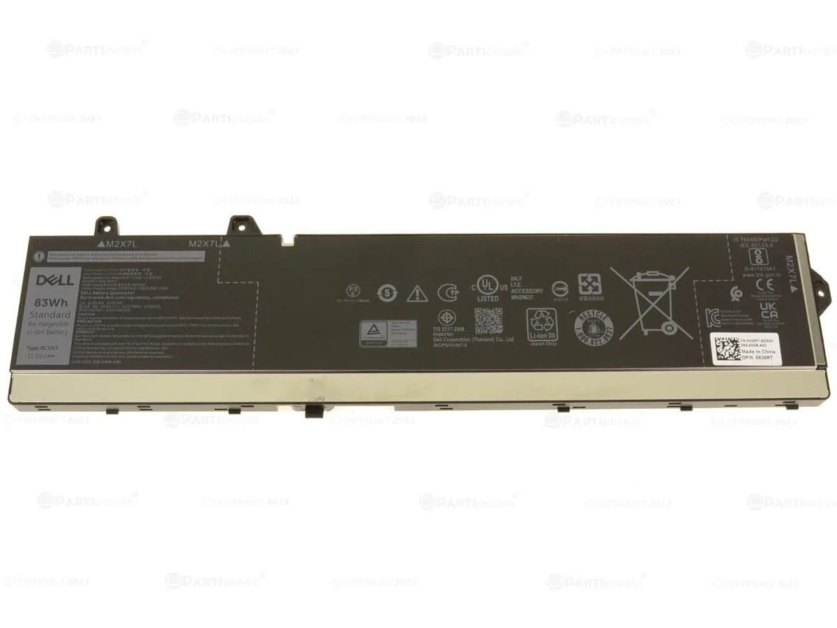 DELL DELL Precision 7770 7670 7780 7680 6-Cell 83Wh Laptop Battery RCVVT — product photo