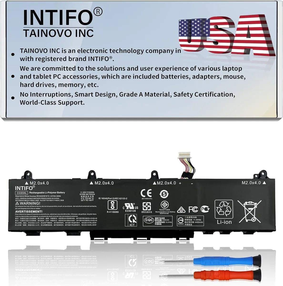 NShi NShi CC03XL 53Wh 11.55V 3-Cell laptop battery — product photo