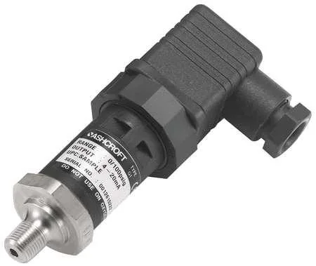 Compact cylindrical transducer with DIN connector and 1/8 NPT male thread