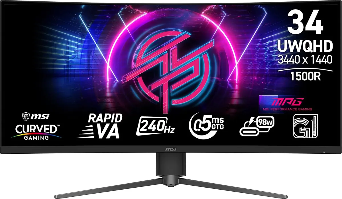 MSI MSI MPG 346CQRF X24 34" 240Hz curved gaming monitor — product photo