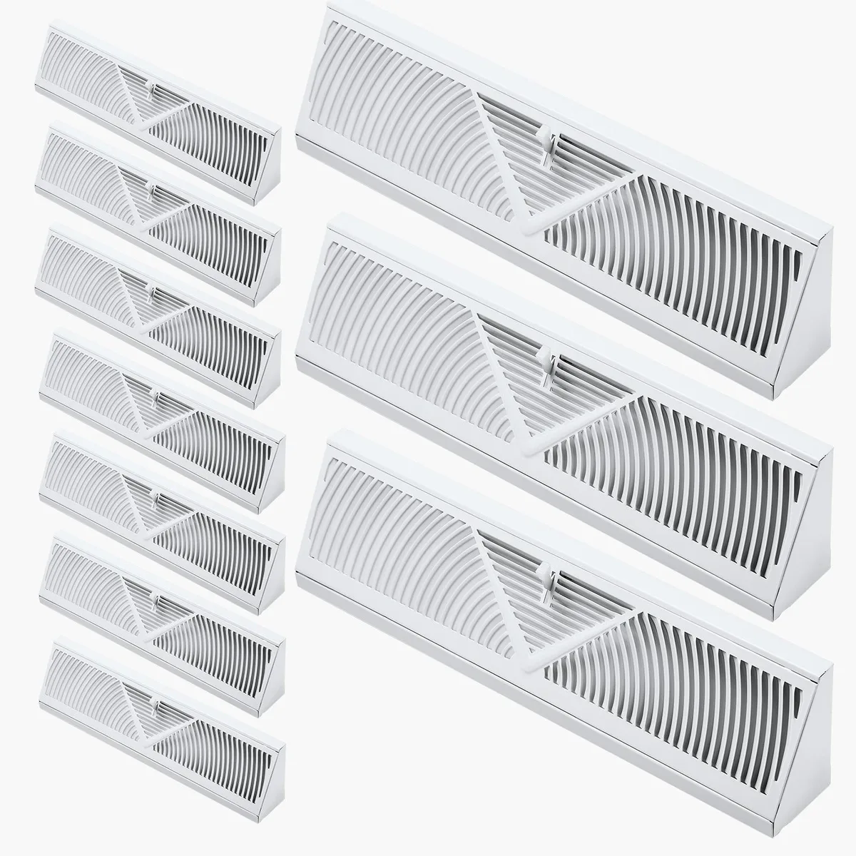 VEVOR VEVOR BB18-10PK 18-Inch Floor Registers 10-Pack White — product photo
