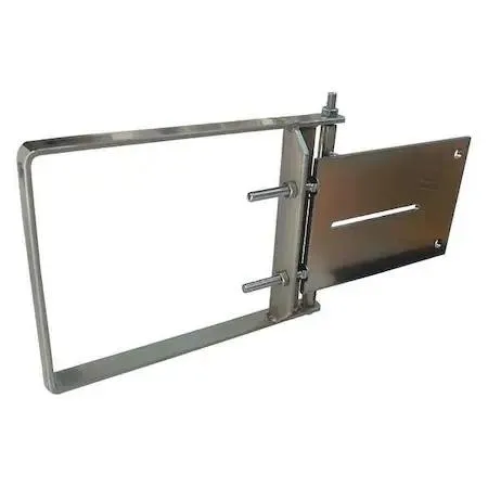 Silver galvanised steel safety gate, single door, adjustable width 28 to 30-1/2 in