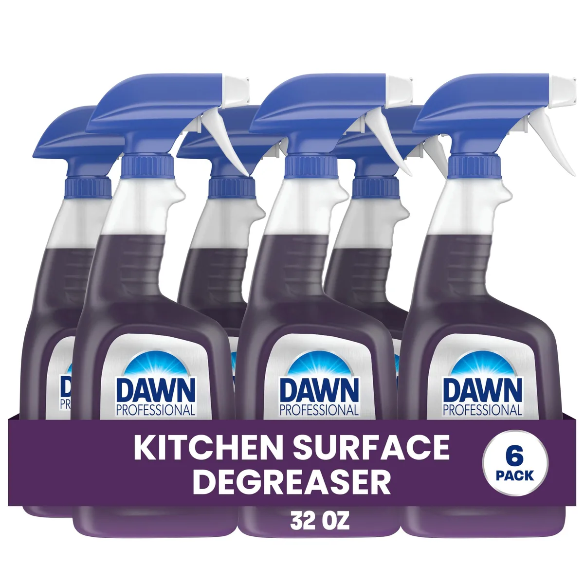 White 32 fl oz spray bottles in a case of six