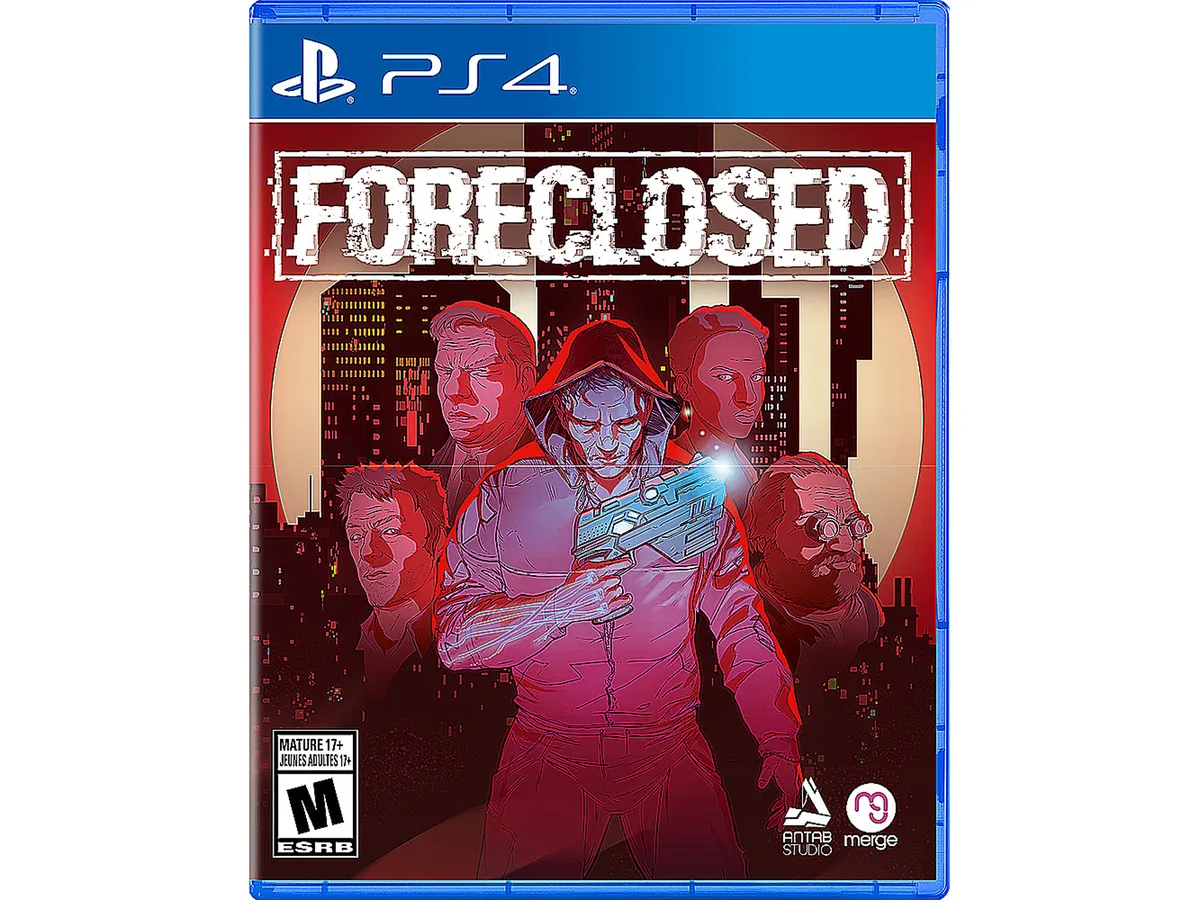 PlayStation 4 game case with cyberpunk comic book cover art