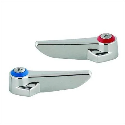 Chrome lever faucet handle for hot water, one inch wide