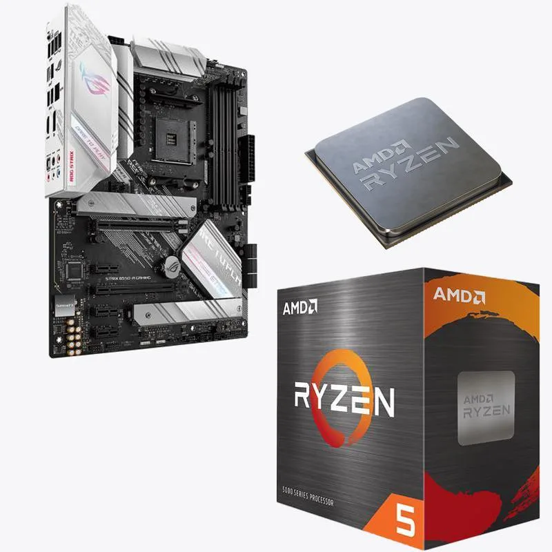 ASUS ASUS ROG STRIX B550-A GAMING AM4 AMD Motherboard with Ryzen 5 5500 Combo — product photo