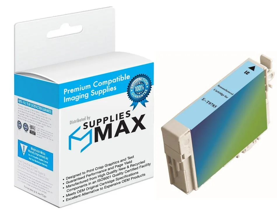 SuppliesMax SuppliesMax Light Cyan Inkjet Cartridge T078520 (NO. 78) — product photo