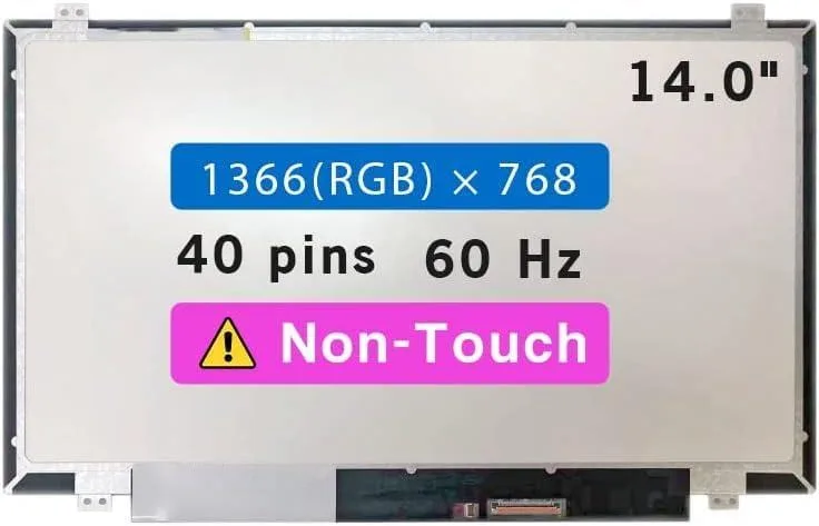 NUOLAISUN NUOLAISUN 14.0" Laptop Screen for ThinkPad T430 T420 40-pin 60Hz 1366×768 Non-Touch — product photo