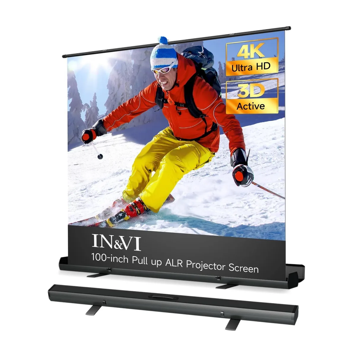 Bipra Bipra 100 in 16:9 ALR Manual Pull-Up Projector Screen 2 in 1 accessory — product photo