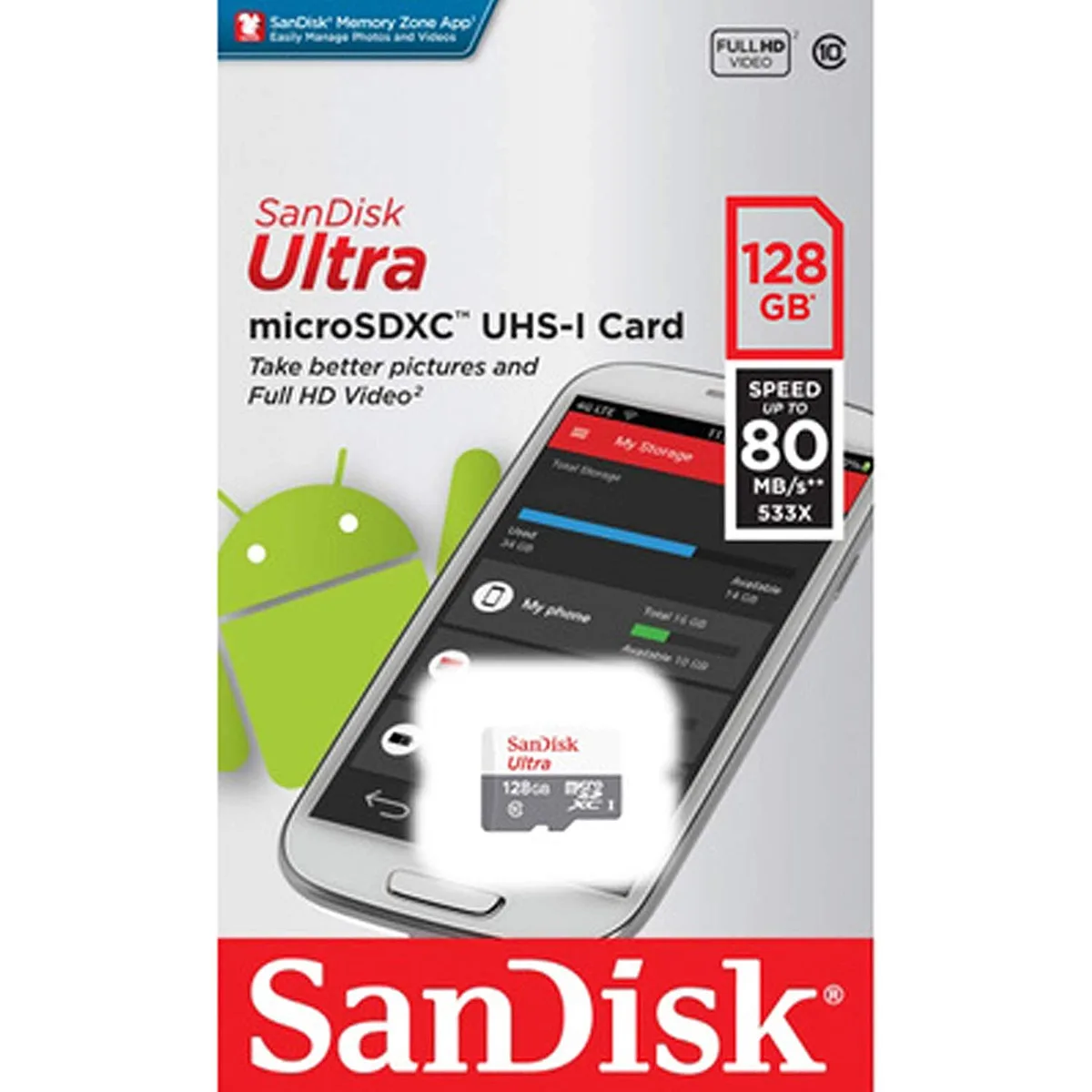 SanDisk SanDisk Ultra 128GB microSDXC Class 10 10-Pack — product photo
