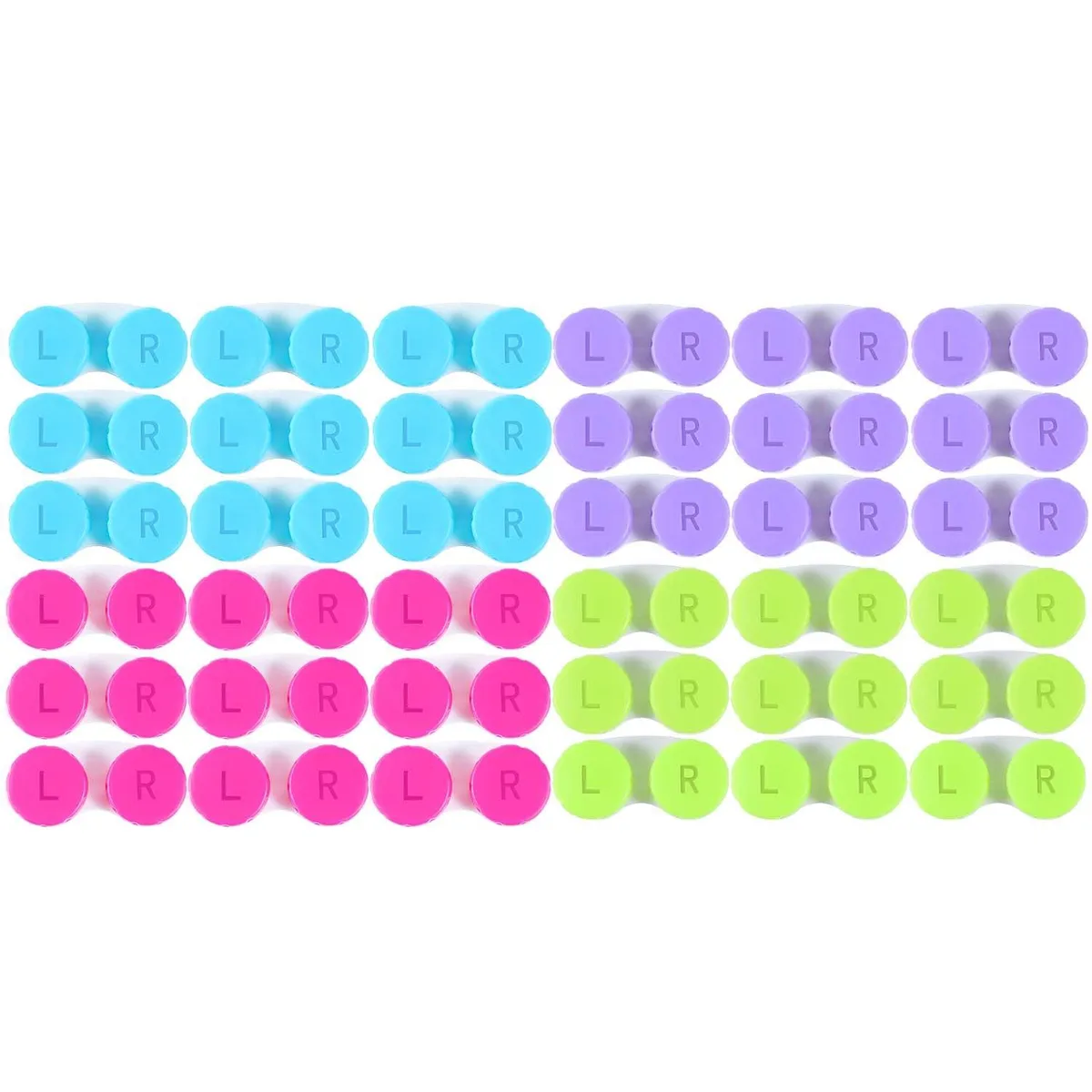  KISEER 36 Pack Contact Lens Case Kit (4 Color) — product photo