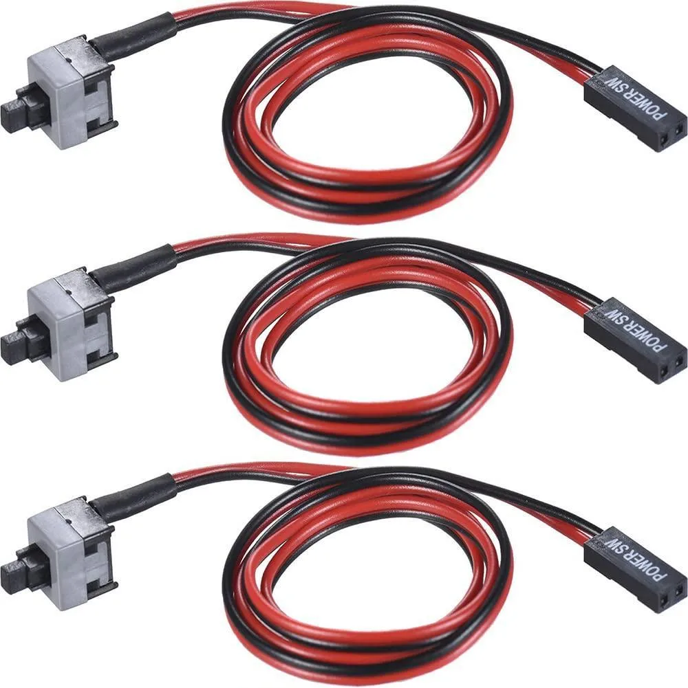 SOEWIOU SOEWIOU ATX-SWITCH45 3 Pack 2 Pin Power Switch Cable 50CM — product photo